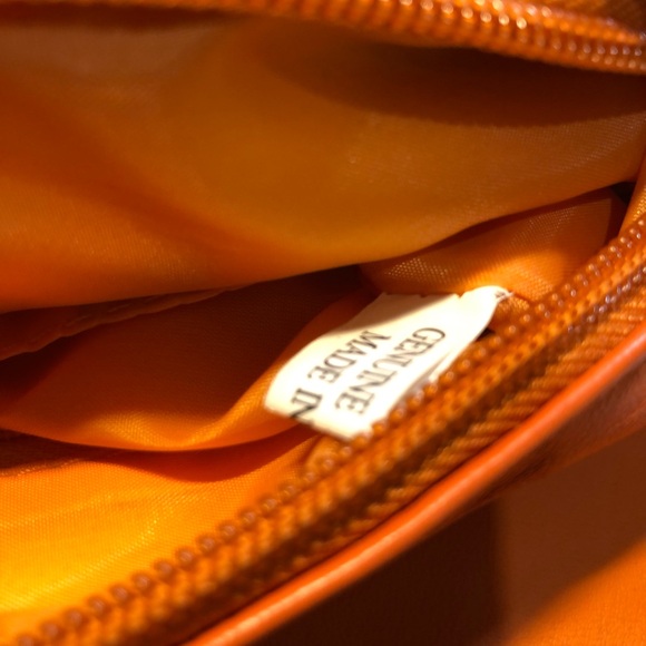 Orange Leather Shoulder Bag Purse unbranded - Picture 9 of 16